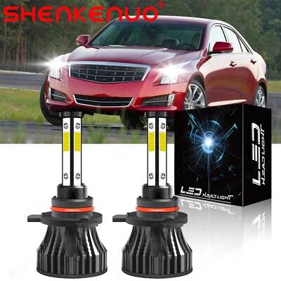 For Cadillac ATS 2013-2017 - 9012 LED Headlight 6000K White Bulbs High/Low Beam - Image 1 of 4