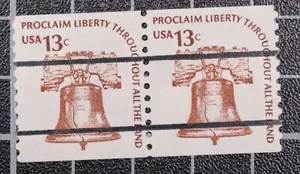 Scott 1618a - 13 Cents Liberty - MNH Coil Pair - Shiny Gum - SCV - $12.00 - Picture 1 of 1