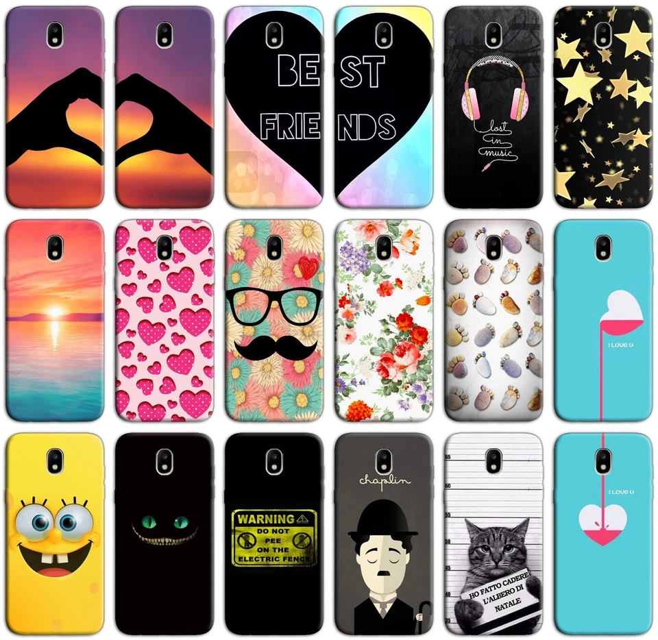 CUSTODIA COVER MORBIDA IN TPU PER SAMSUNG GALAXY J3 J5 J7 2017 FANTASIA V