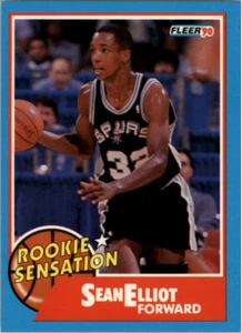 1990-91 Fleer Rookie Sensations #2 Sean Elliott RC San Antonio Spurs - Bild 1 von 2