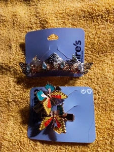 claires accessoriesbeautiful metal butterfly hair clips - Picture 1 of 6