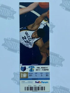 2011 New Orleans Hornets at Memphis Grizzlies Ticket 3/4/11 - Picture 1 of 1