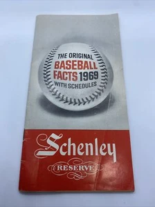 Original Baseball Facts 1969 with schedules - Schenley Reserve - Picture 1 of 2