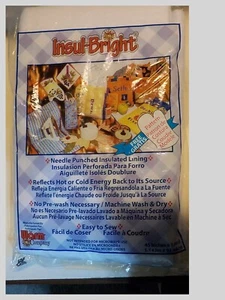 Insul-Bright Insulating Thermal Lining Batting 36" x 45" Needle Punched NIP - Picture 1 of 4