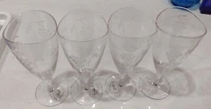 Nuovo: 4 QUALIA CRYSTAL "ORCHARD" 16 oz. CALICI da tè/vino/acqua ghiacciati! L@@K - Foto 1 di 7