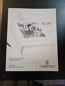 Christie's New York May 11 1994 Property From Estate Of John Rewald - Picture 1 of 7
