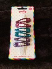 Smiggle Glitter hair clips 6 pack, brand new, Free Post