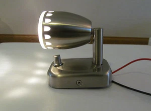 RV Boat 12V Nickel Halogen Berth Reading Light On/Off Switch Sculpted Cut-Outs - Picture 1 of 8