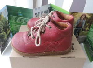 KAVAT Kinder Halbschuhe Gr.22 Rot Leder Öko Bio Kinderschuhe Super - Bild 1 von 7