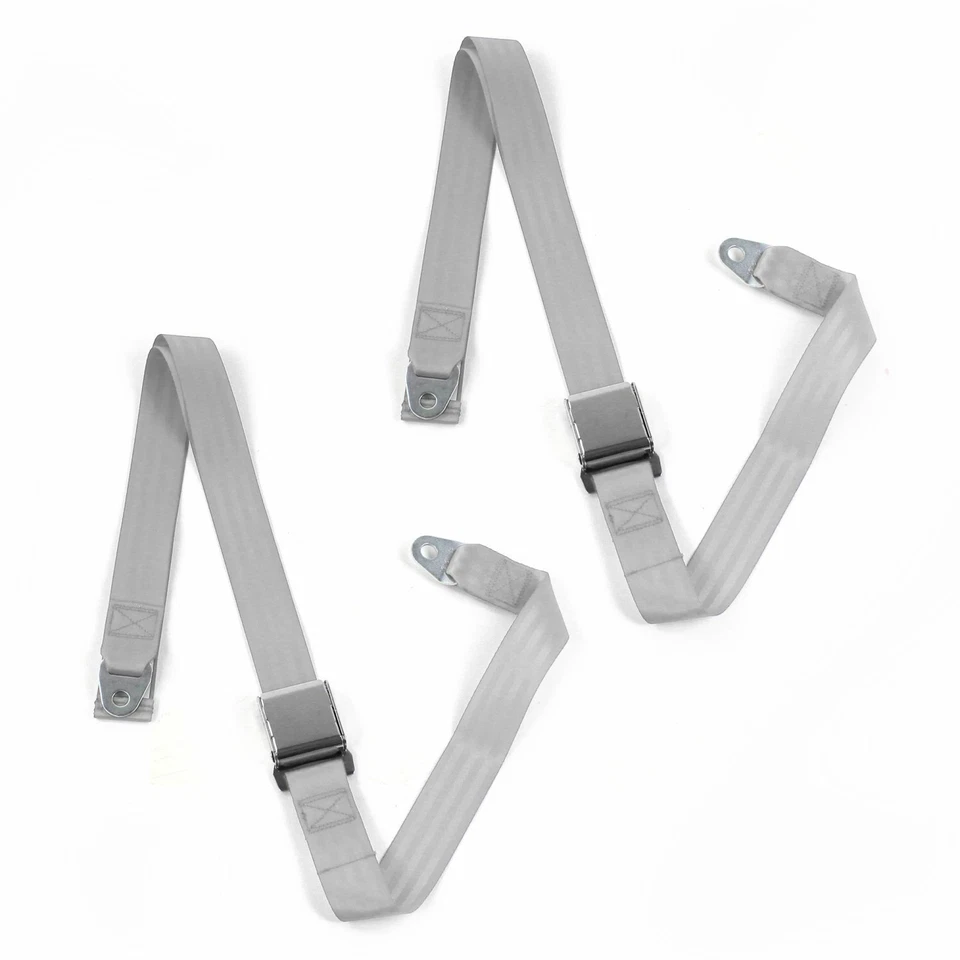 Kit de cinturón de seguridad Early Cars 1941-1948 avión 2pt gris/gris cubo de regazo - 2 cinturones Foto 1 de 1
