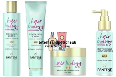 Pantene Haarbiologie MENOPAUSE REVITALISIEREN & BERUHIGEN Shampoo Conditioner Maske