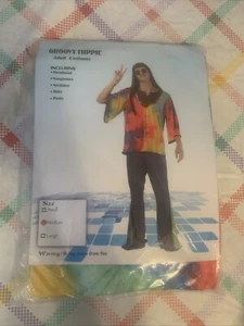 Noiclub Groovy Hippie Adult Costume, Men Size Medium - Picture 1 of 3