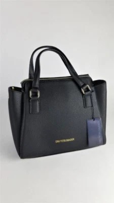 Bolso de mano Tru Trussardi de cuero negro para mujer 76BTB02 - Nuevo Foto 1 de 3