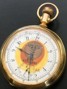 Antique Waltham Chronograph Pocket Watch Riverside movement size 14 circa 1887 - Picture 1 of 11