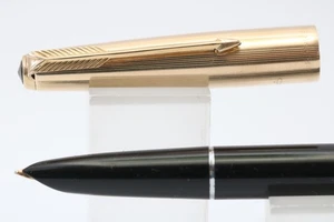 Vintage (c1969-75) Parker 51 MKIII Black Fine Fountain Pen, GT - Bild 1 von 14