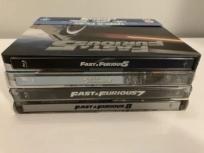 Fast & Furious 5, 6, 7 & 8 UK Steelbooks - Job Lot (2 Sealed, 2 Opened) - Image 1 of 4