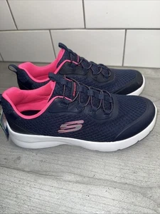 Skechers Women's Dynamight 2.0 Special Memory Trainers Navy/Hot Pink, Size 5 - Picture 1 of 9