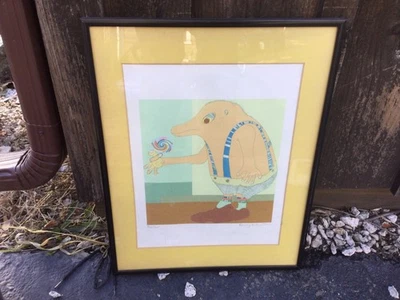 African American Famed Artist Percy B Martin Limited Edition Cartoon Print Frame - Image 1 of 4