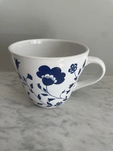   IKEA Torg Jàmnt Blue & White Flowers on White Mug Coffee Teacup Ceramic  - Picture 1 of 7