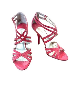 IVANKA TRUMP Pink Patent Leather Strappy Sandals - Size 10 M - Image 1 of 4