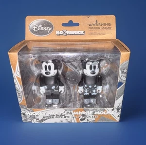 Disney BearBrick Mickey Mouse Minnie Maus schwarz & weiß Medicom Spielzeug Neu im Karton (700) - Bild 1 von 11