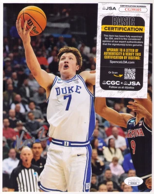 KON KNUEPPEL Signed Autographed 8X10 PHOTO DUKE BLUE DEVILS BASKETBALL JSA - Image 1 of 2