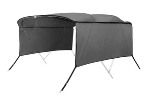 Single 600D 4Bow 8'Lx54"Hx91"-96"W Bimini Top Canvas With Side Blocks Universal - Picture 1 of 7