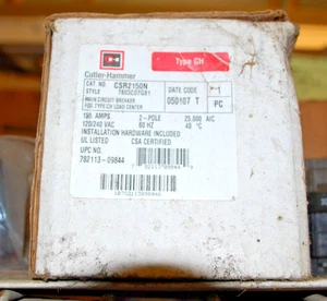 Eaton Cutler-Hammer CSR2150N 150A 120/240 VAC 2P Hauptschutzschalter 25K - Bild 1 von 2