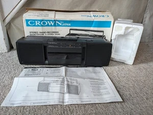 Crown Japón Radio Estéreo Cassette Grabadora Modelo # SZ-77N Nuevo En Caja Manual - Imagen 1 de 7