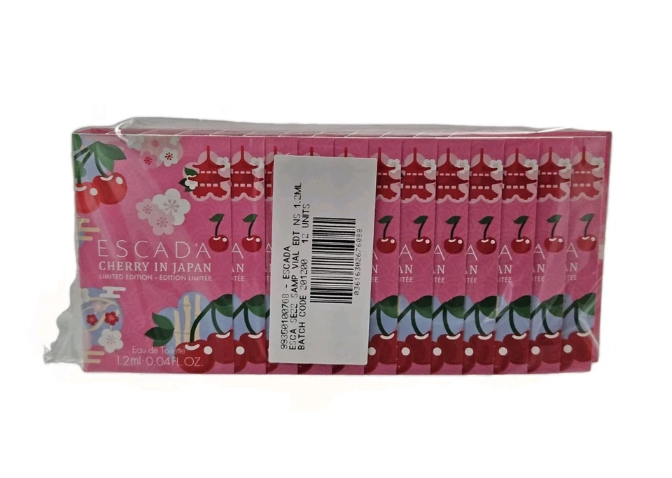 Escada Cherry In Japan Eau de Toilette 12x 1,2 ml EDT Damen Spray