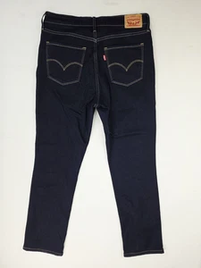Levi's Größe 30 x 29 724 Damenjeans hoher Bund gerade blau Denim 5 Taschen Logo - Bild 1 von 14