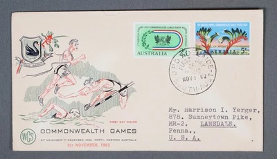 MayfairStamps Australia FDC 1962 Commonwealth Games Daul First Day Cover aau_542 - Image 1 of 2
