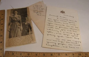 1943 LETTER MARY FLEWELLEN GRIFFIN NIECE & FIRST LADY TO ALABAMA GOVERNOR SPARKS - Bild 1 von 12