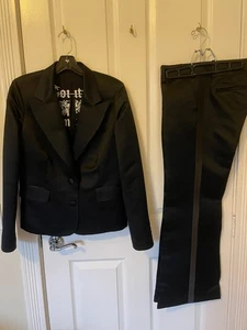 Juicy Couture schwarze Satinhose und Blazer - Größe M - Bild 1 von 7