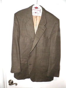 MEN'S BURBERRYS HOUNDSTOOTH CHECK BUTTON FRONT BLAZER SPORT COAT JACKET - Picture 1 of 10