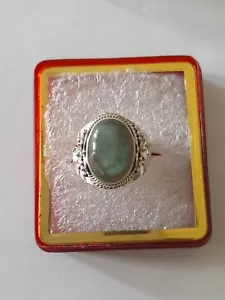 Solid 925 Sterling Silver Labradorite Oval Cut Ring - Picture 1 of 7