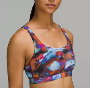 Lululemon Women's Racerback Energy All Sport Bra Size 4 -Color Hyper Drift Multi - Picture 1 of 10