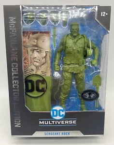 McFarlane Toys Collector Edition DC Multiverso Sergeant Rock Platinum Edition - Foto 1 di 8