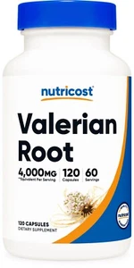 Nutricost Valerian Root Capsules 1000mg, 120 Caps - Gluten Free, Non-GMO - Picture 1 of 6