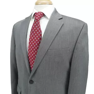 Ralph Lauren Medium Gray Herringbone Blazer Sport Coat Jacket Mens 40S - Picture 1 of 15