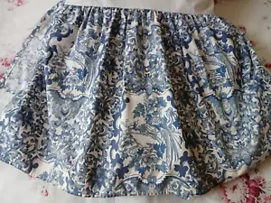 Ralph Lauren Porcelain Blue & White Queen Bed Skirt Dust Ruffle-Cotton-1995 - Picture 1 of 9