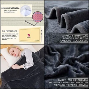Fleece Blankets for All Season, Full Size Bed, Warm Sofa Thermal Blanket 90"x90" - Picture 1 of 10