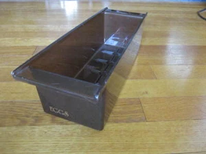 Vtg Egg Bin Brown Smoke Plastic Replacement Part Container Holder Tray FREE SHIP - Picture 1 of 7