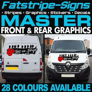 to fit RENAULT MASTER GRAPHICS STICKERS STRIPES DECALS CAMPER VAN SWB MWB L1 L2 - Picture 1 of 2