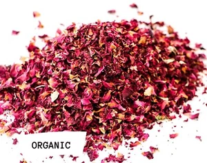 ORGANIC Dried Red ROSE PETALS 25g - Rosa Centifolia - FOOD GRADE - HEALTHY - Picture 1 of 1