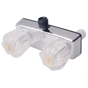 RV/Motorhome Two Handle Shower Faucet Valve Diverter Chrome Finish - Picture 1 of 4