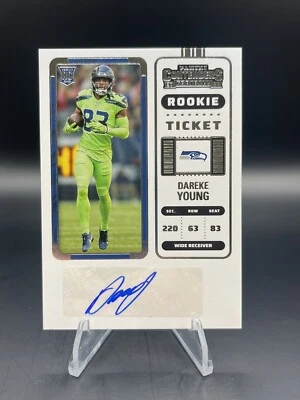 2022 Panini Contenders - Rookie Ticket #255 Dareke Young Auto RC Seattle Seahawk - Image 1 of 2