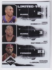 2009-10 Panini Limited Kobe/Wade/LeBron Trios 79/99 Lakers/Heat/Cavaliers