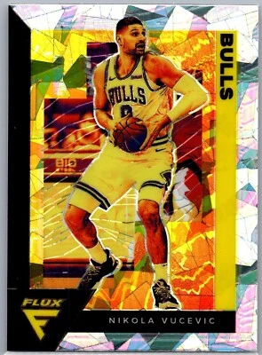 2020-21 Panini Flux #25 Nikola Vucevic Silver Cracked Ice Prizm Chicago Bulls - Image 1 of 2