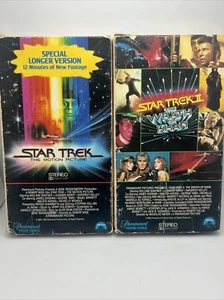 Star Trek Motion Picture 1, 2 & Original Paramount VHS Tape Lot - Picture 1 of 16